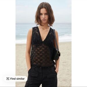 PacSun Black Lace Tank Top